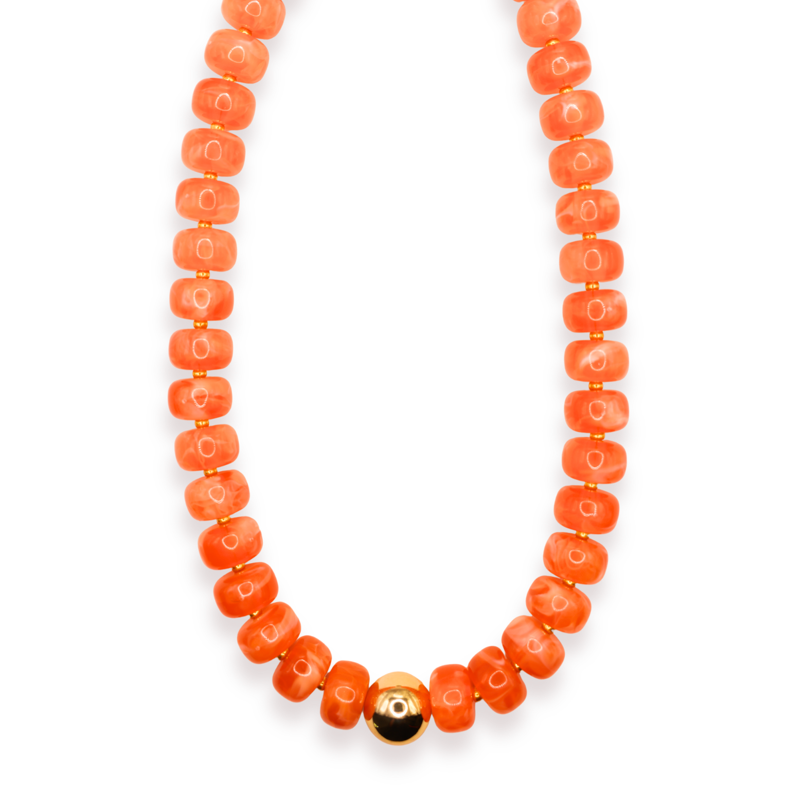 Orange Gumball Necklace
