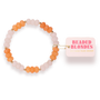 Orange & White Colorblock Gemstone Bracelet (Sale)