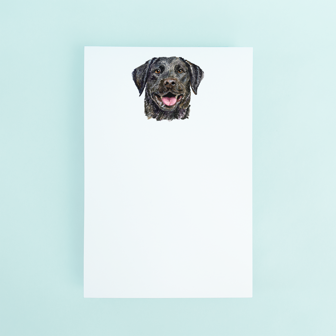 Black Lab Portrait Notepad