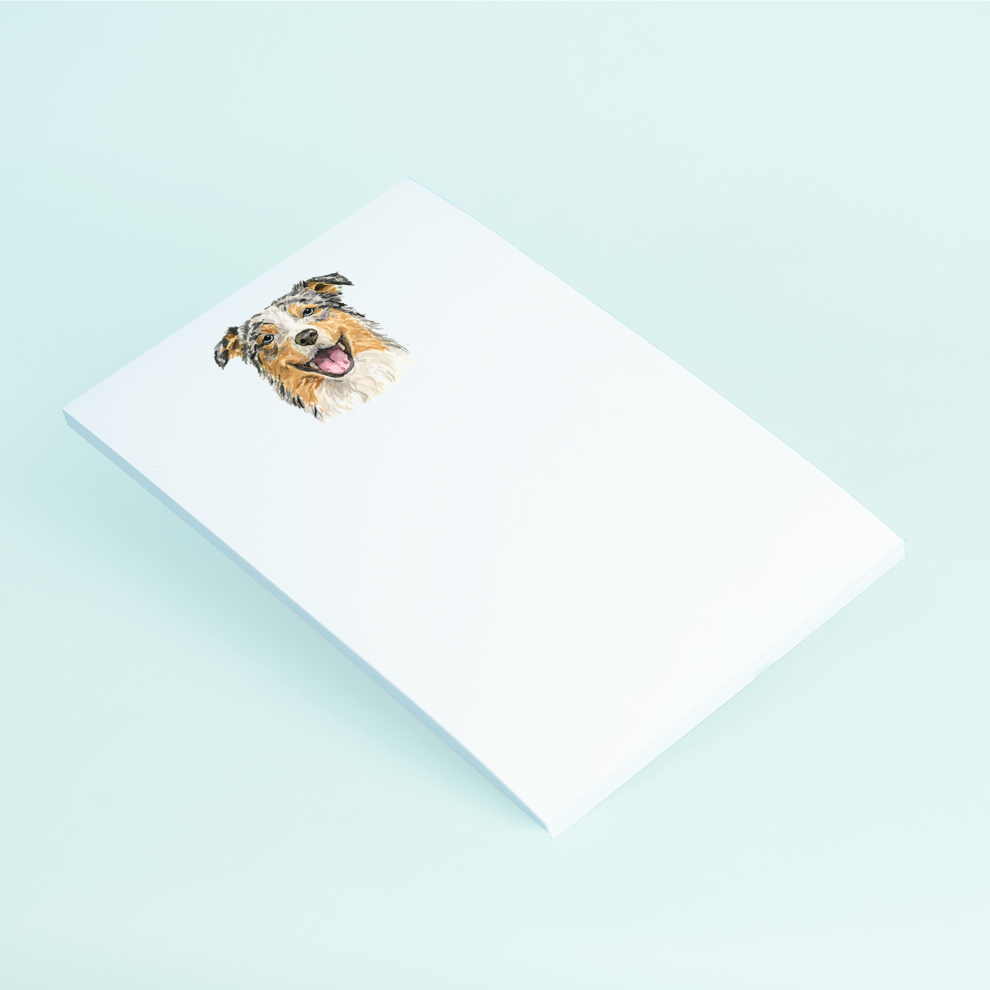 Australian Shepherd Portrait Notepad