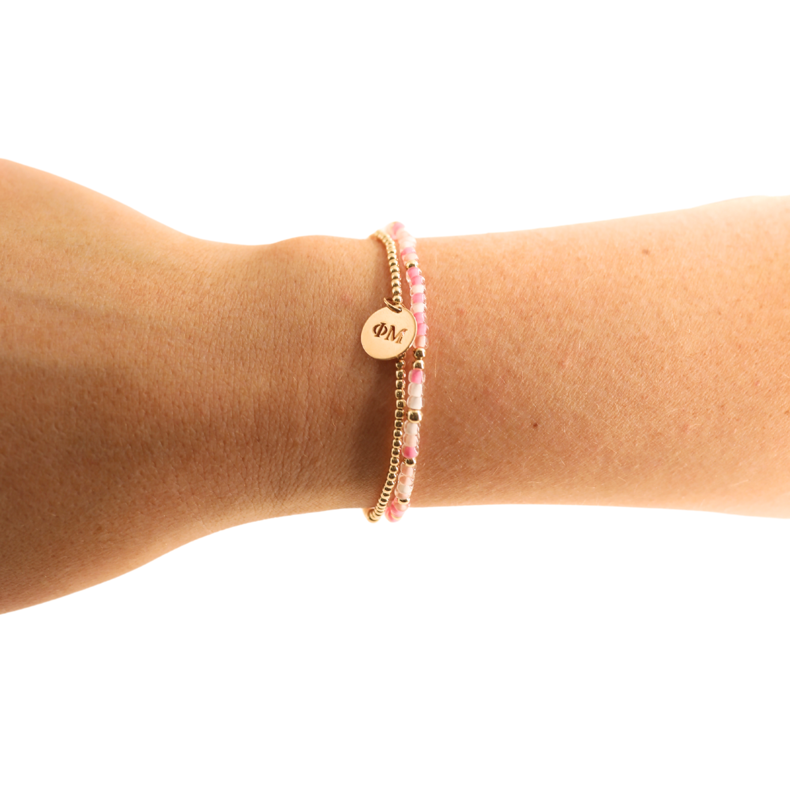 Phi Mu Sprinkle + Charm Bracelet Stack