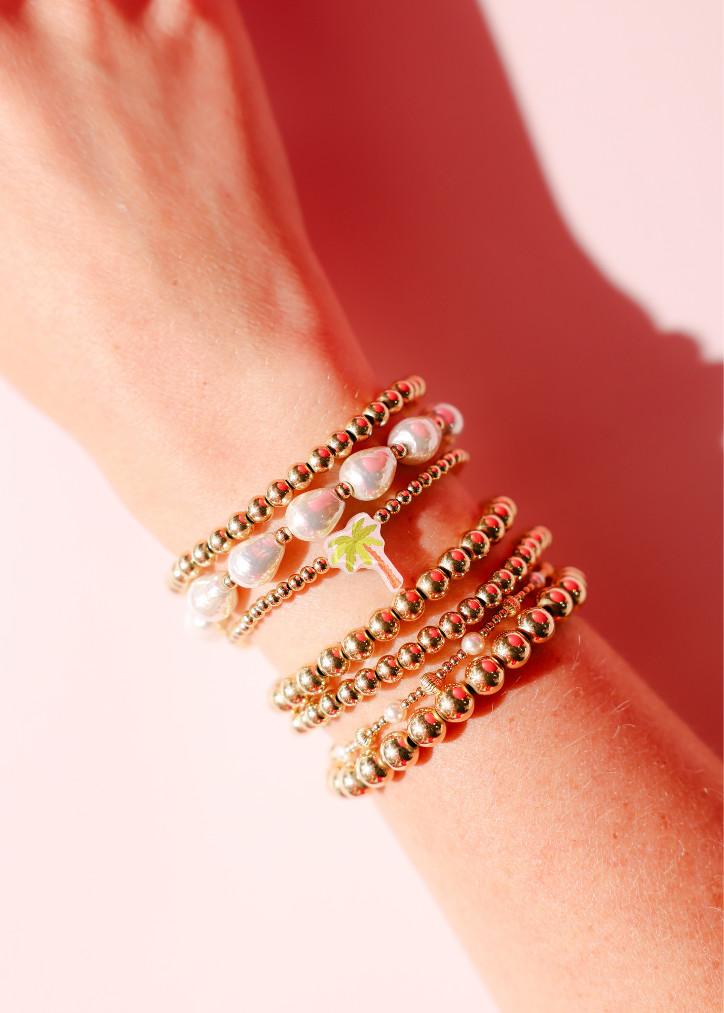 Palm Tree Bracelet on Gold