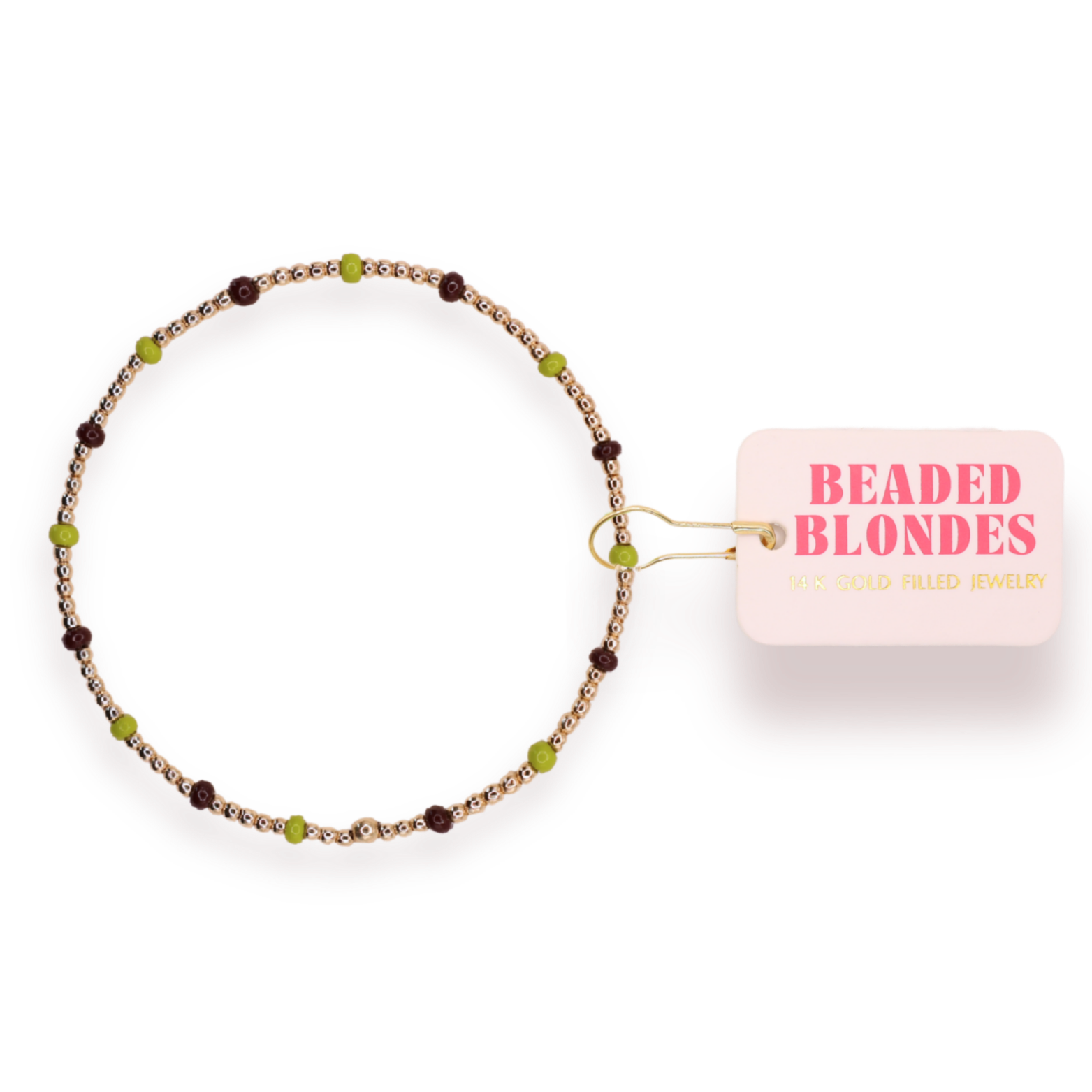 Penelope Bracelet in Dark Brown and Olive Green