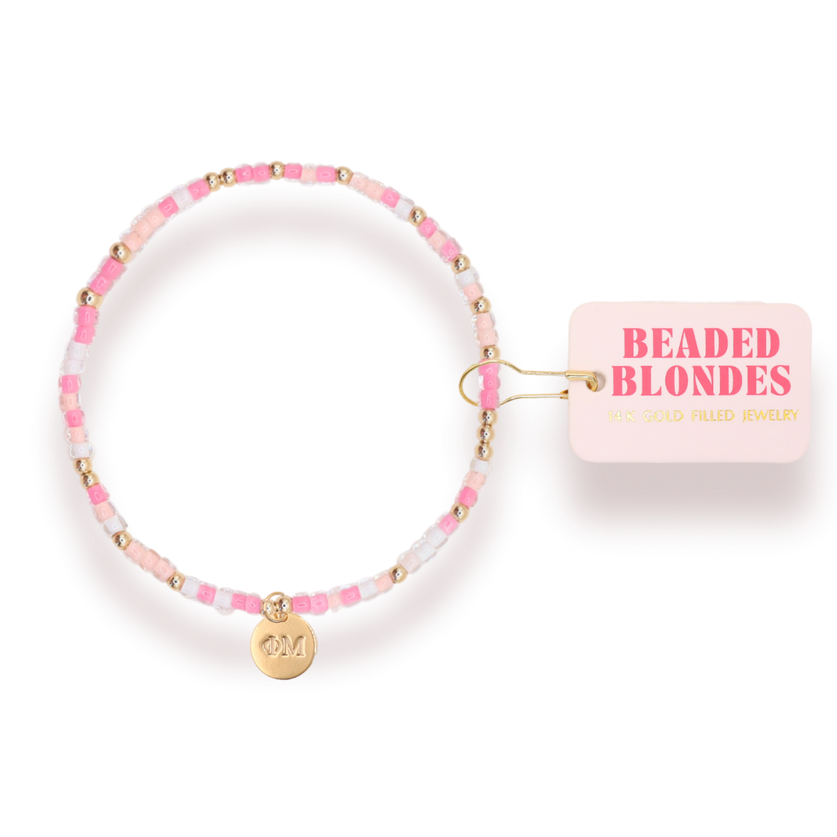 Phi Mu Sprinkle Charm Bracelet