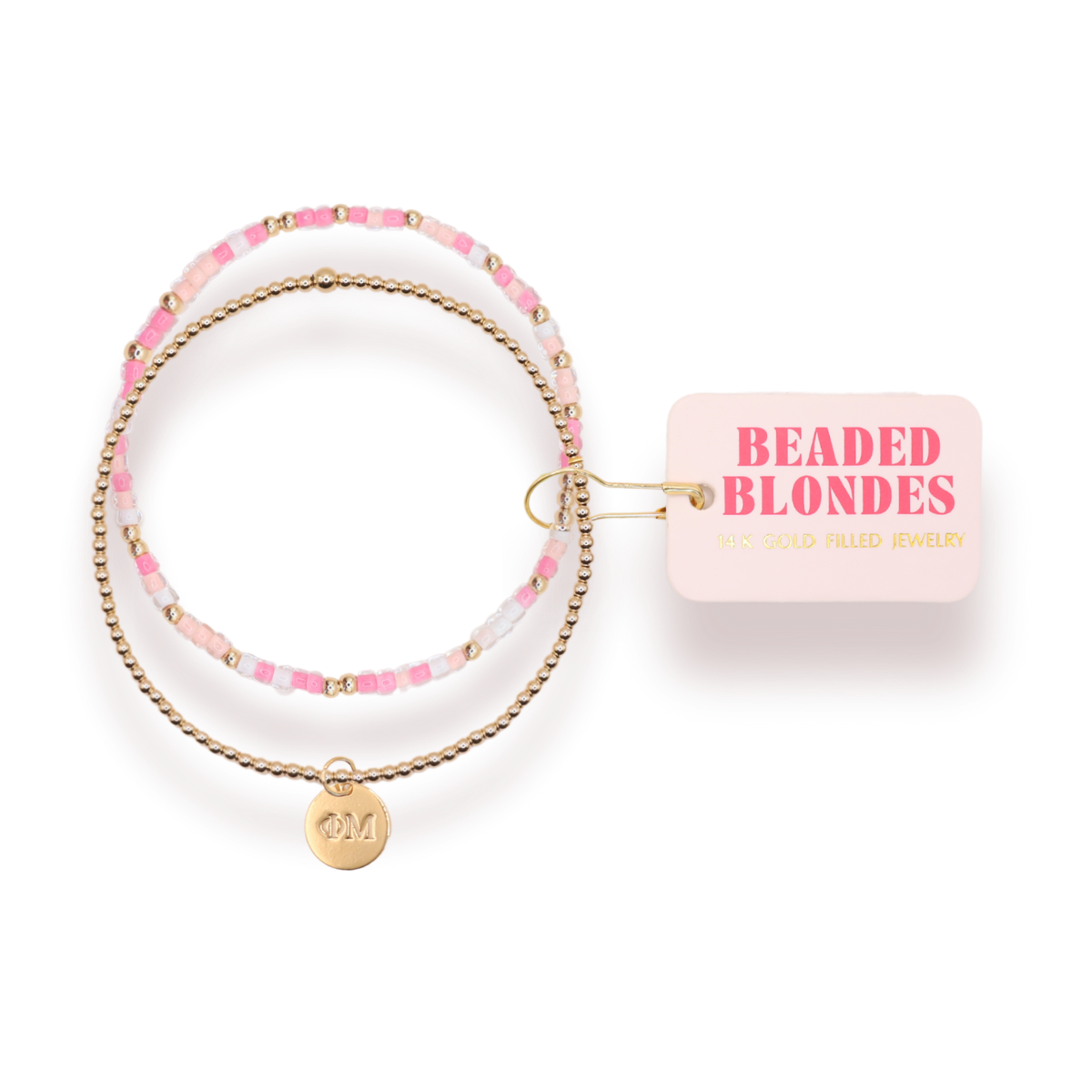 Phi Mu Sprinkle + Charm Bracelet Stack