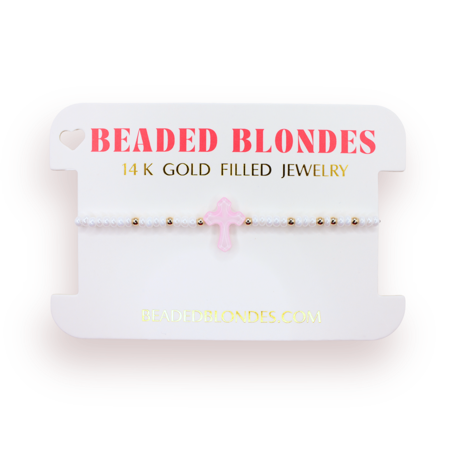 Pink Cross Bracelet on Color