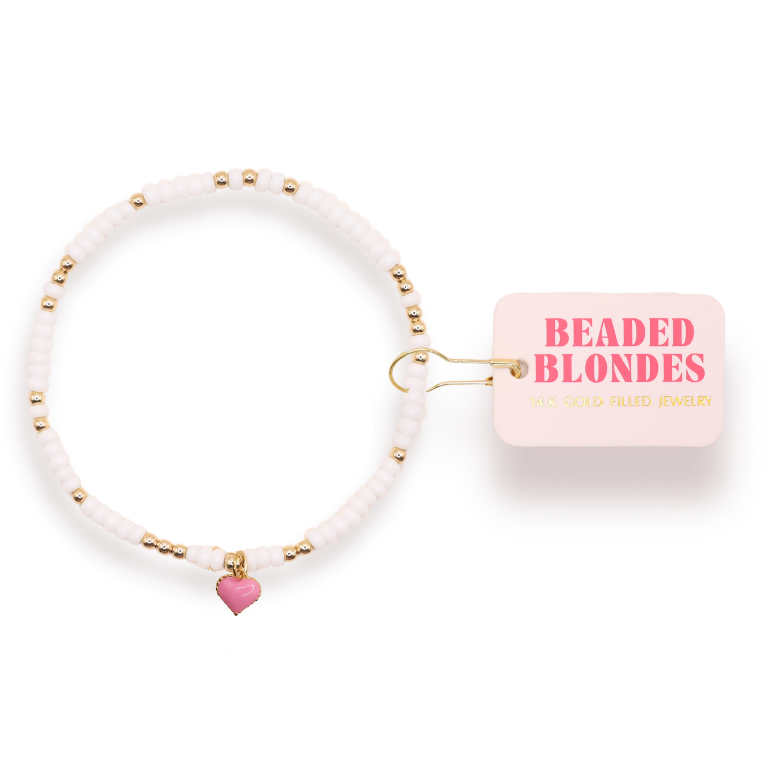 Pink Heart Charm Bracelet (Sale)