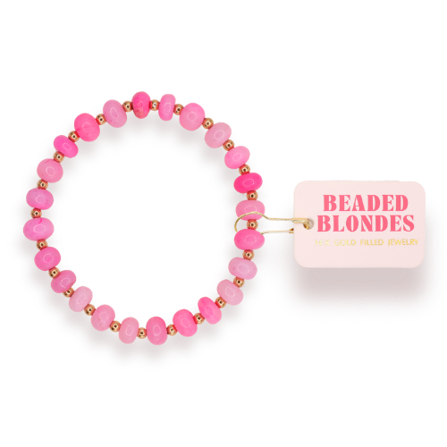 Hot Pink Gemstone Bracelet (Sale)
