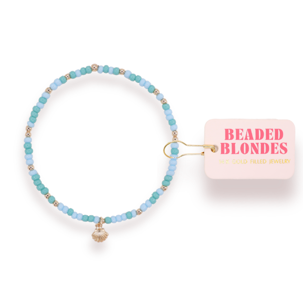Mini Shell Charm on Poolside Sprinkle Bracelet