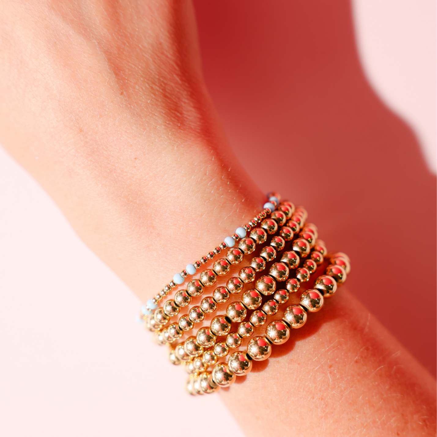Powder Blue Hazel Bracelet in Gold