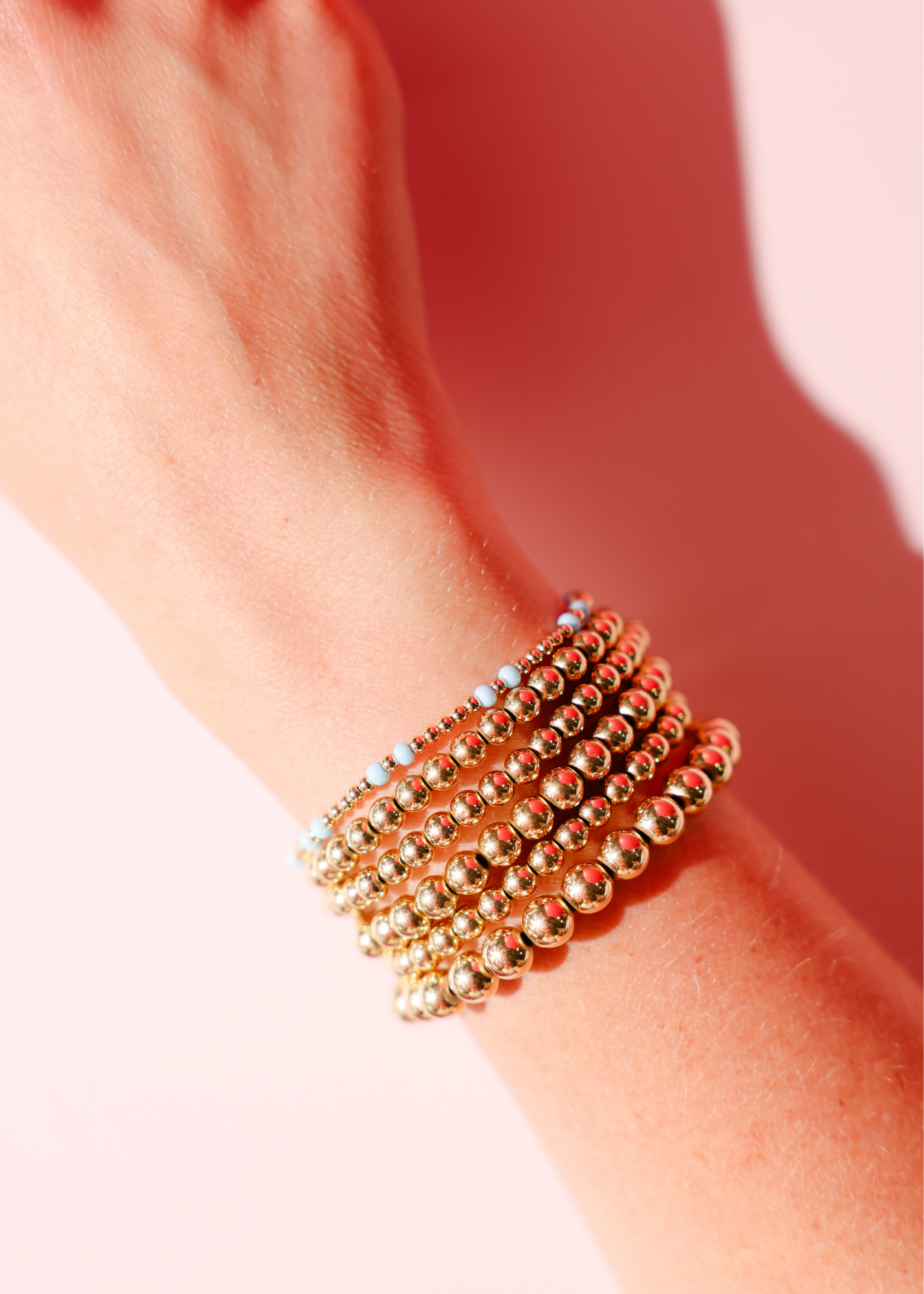 Powder Blue Hazel Bracelet in Gold