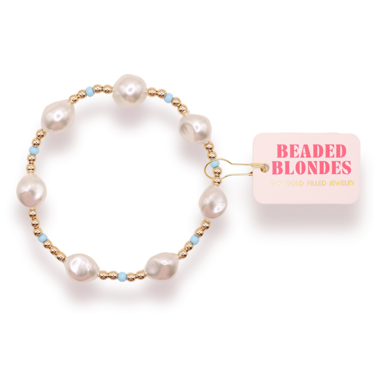 Powder Blue Sadie Pearl Bracelet