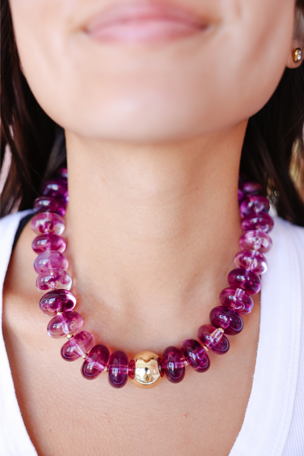 Dark Purple Gumball Necklace