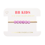 Custom Purple Pastel Letter Bracelet (Kids Size)