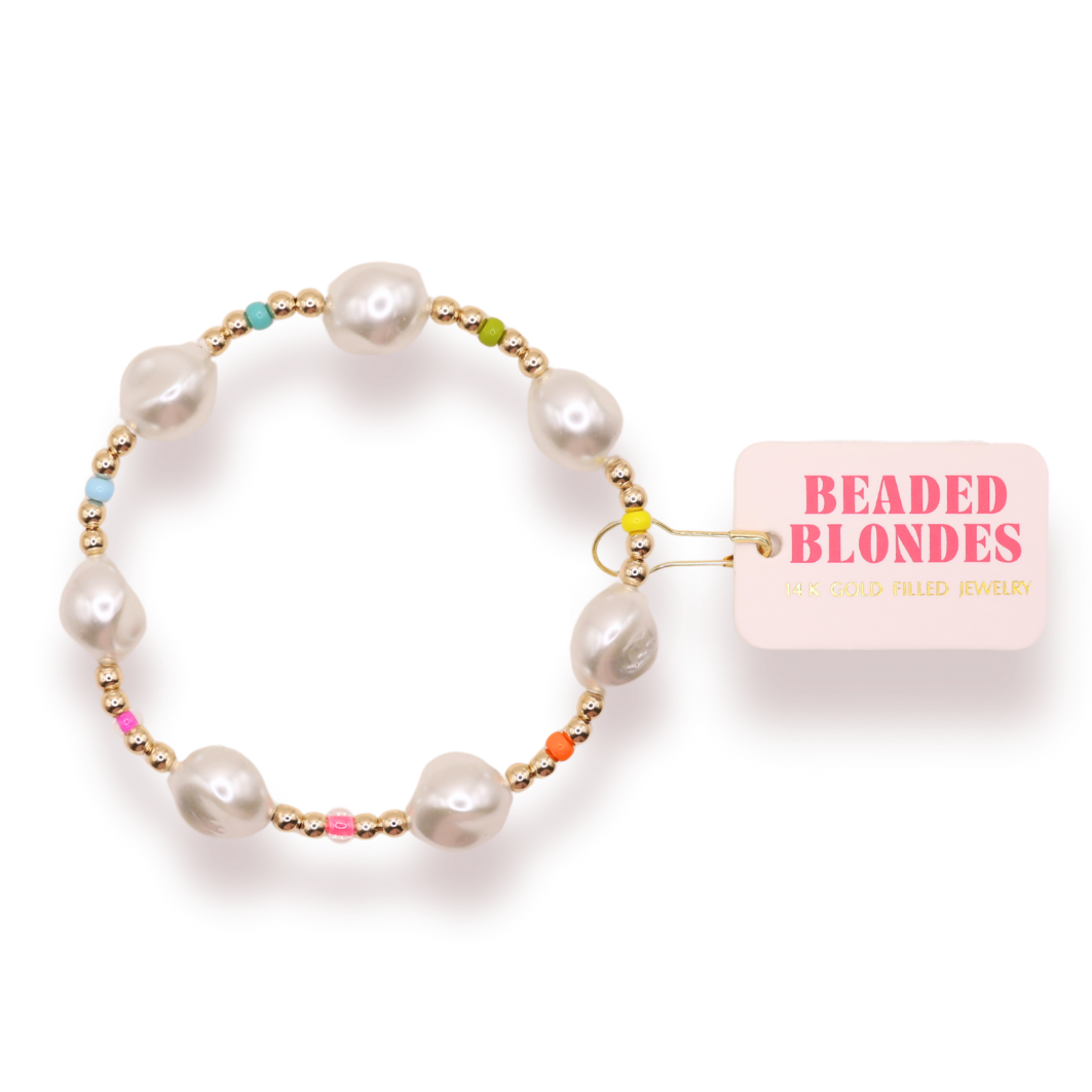 Rainbow Sadie Pearl Bracelet