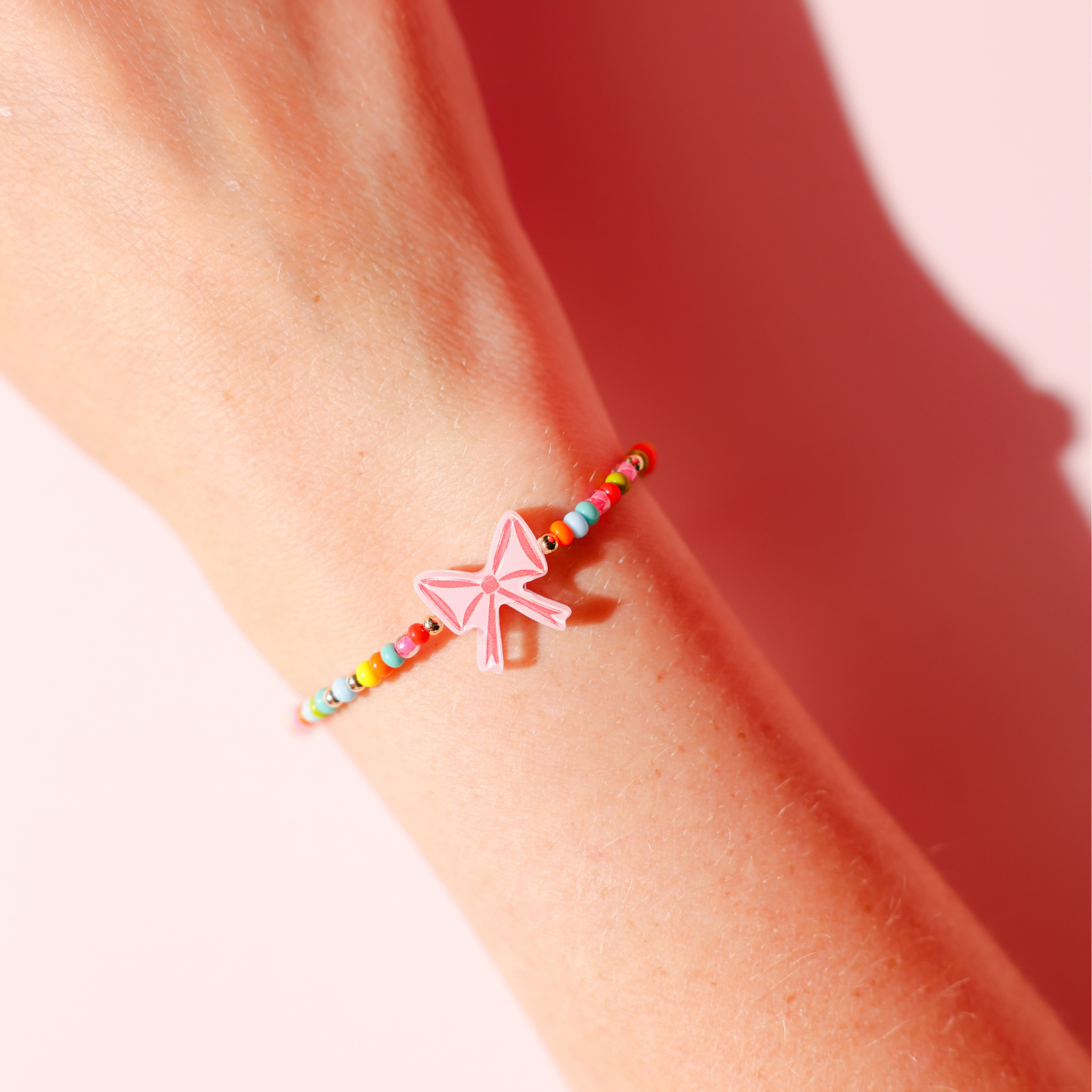 Red Bow Bracelet on Color
