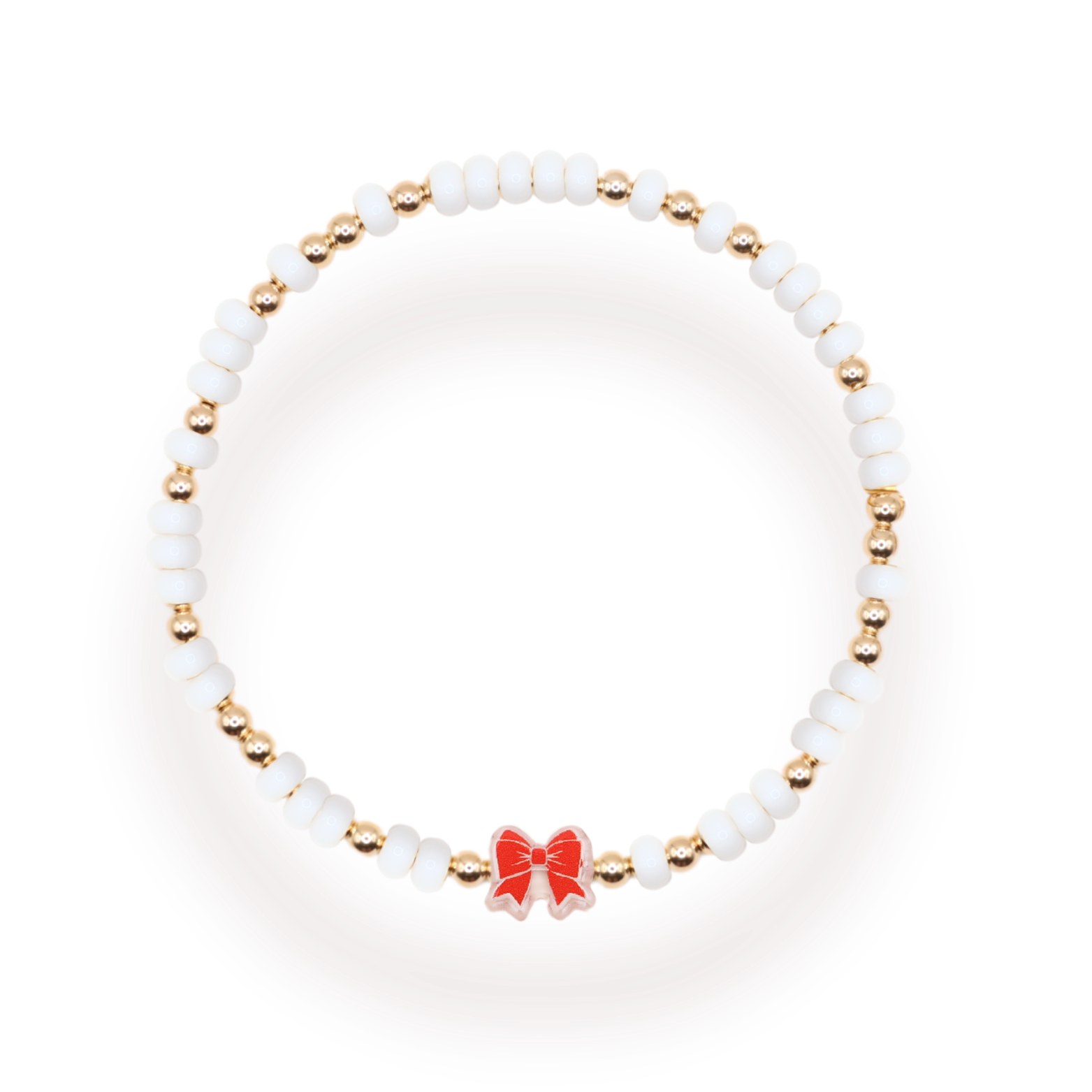 Red and White Bow Bracelet (Sale)