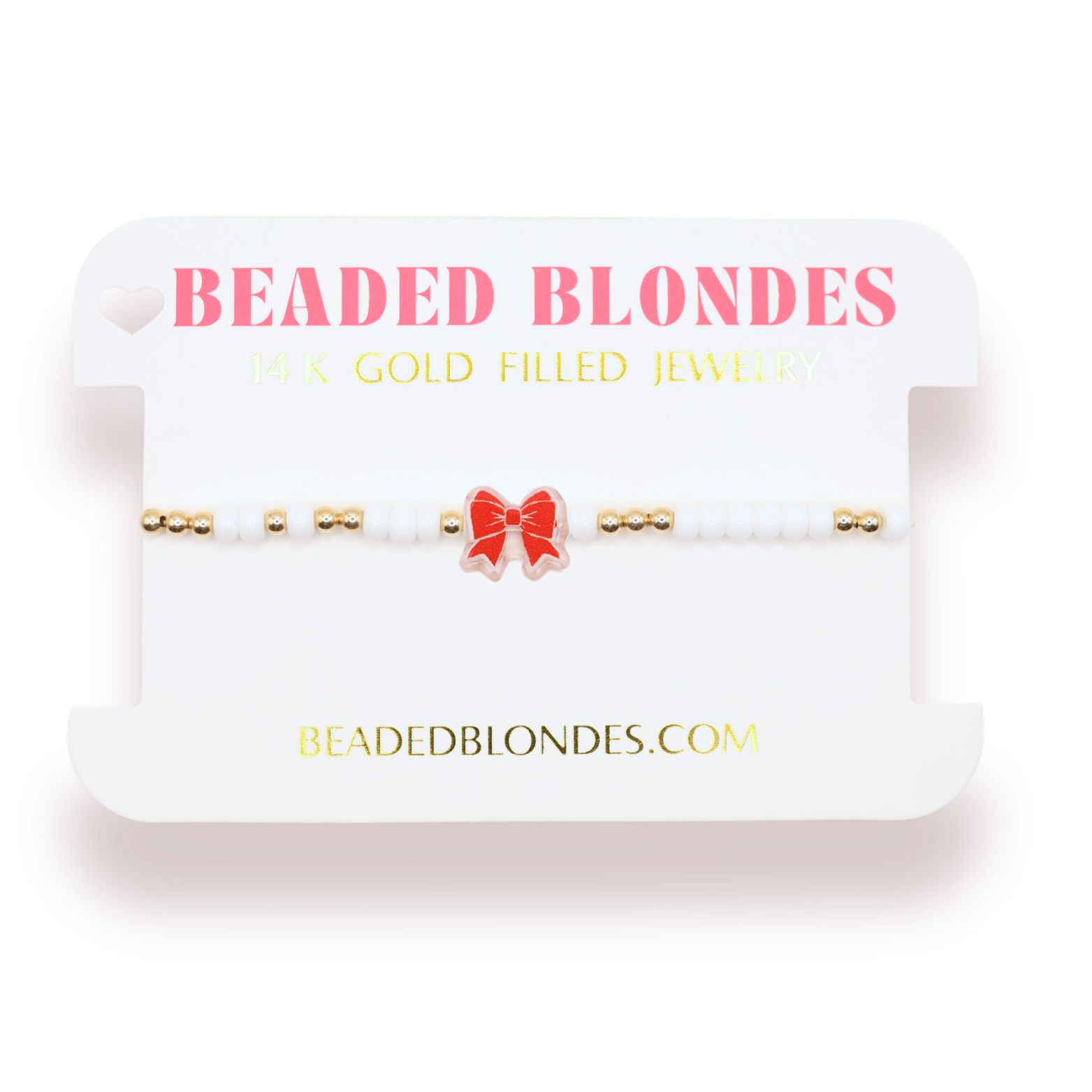 Red and White Bow Bracelet (Sale)