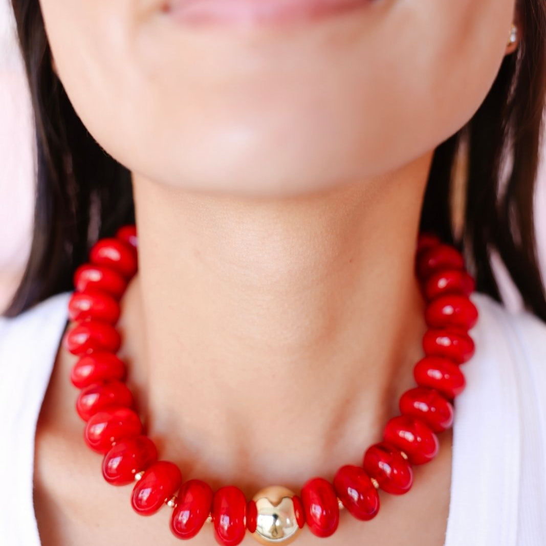 Red Gumball Necklace