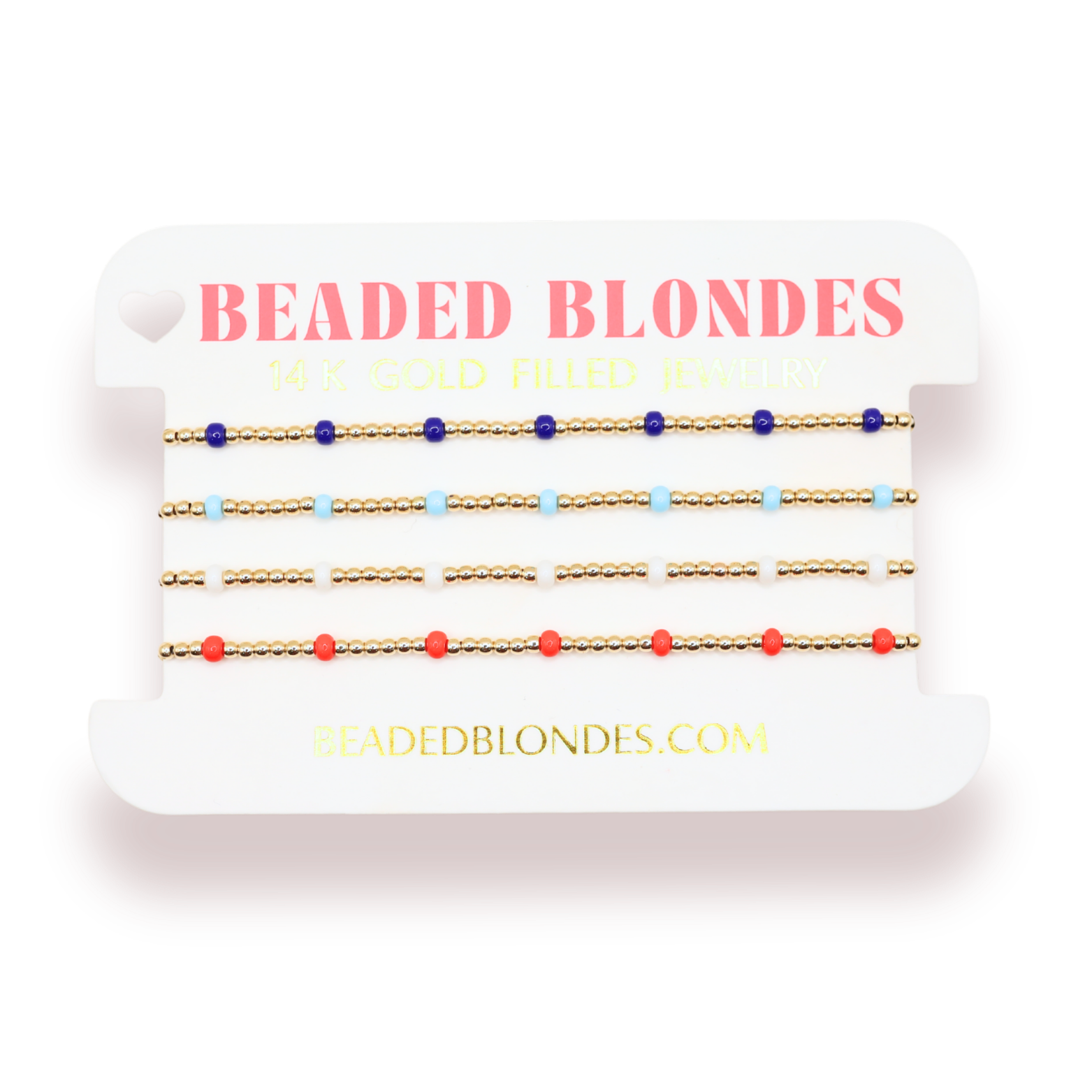 Red, White and Blues Dainty Poppi Stack of 4