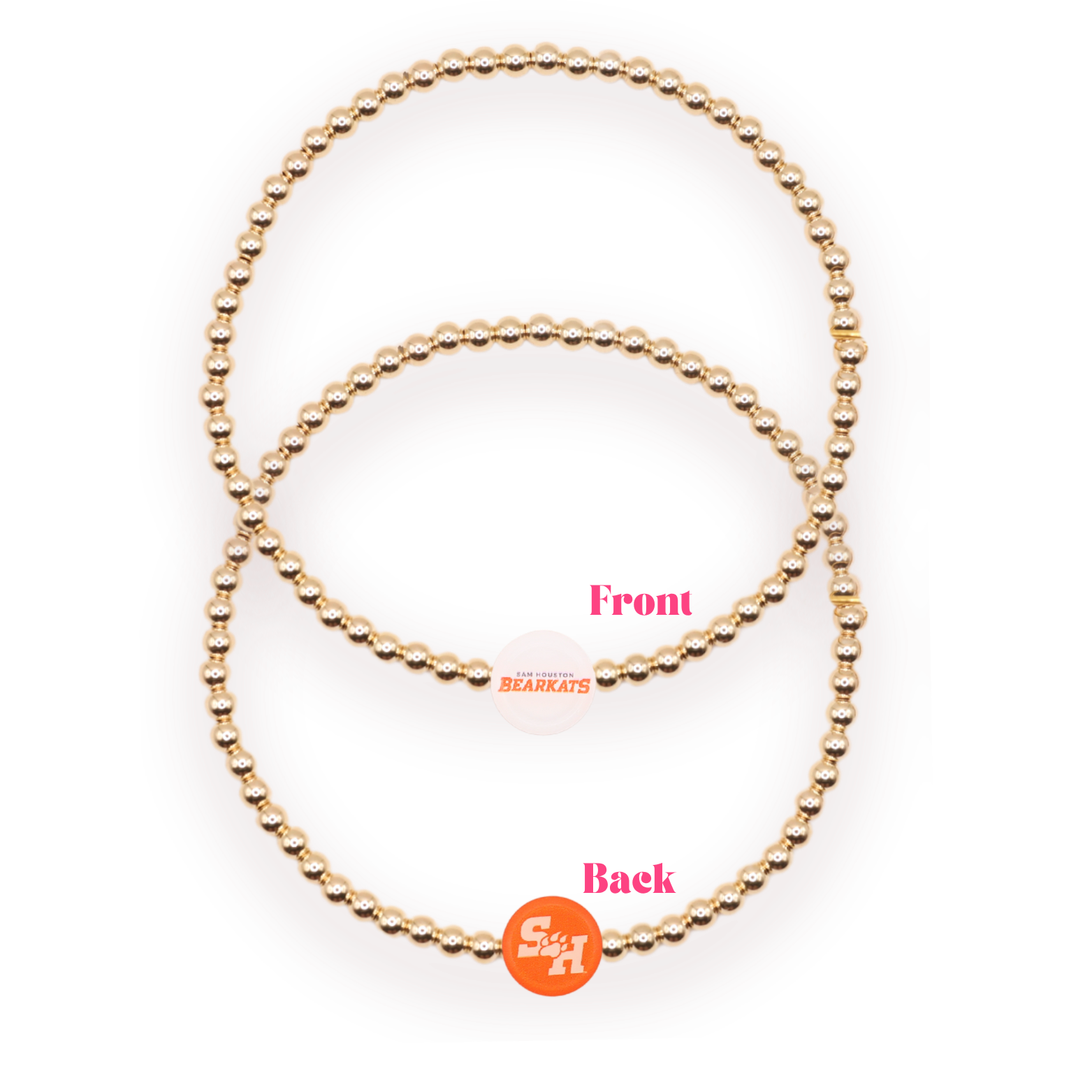 Sam Houston Logo Flip Bracelet on Gold