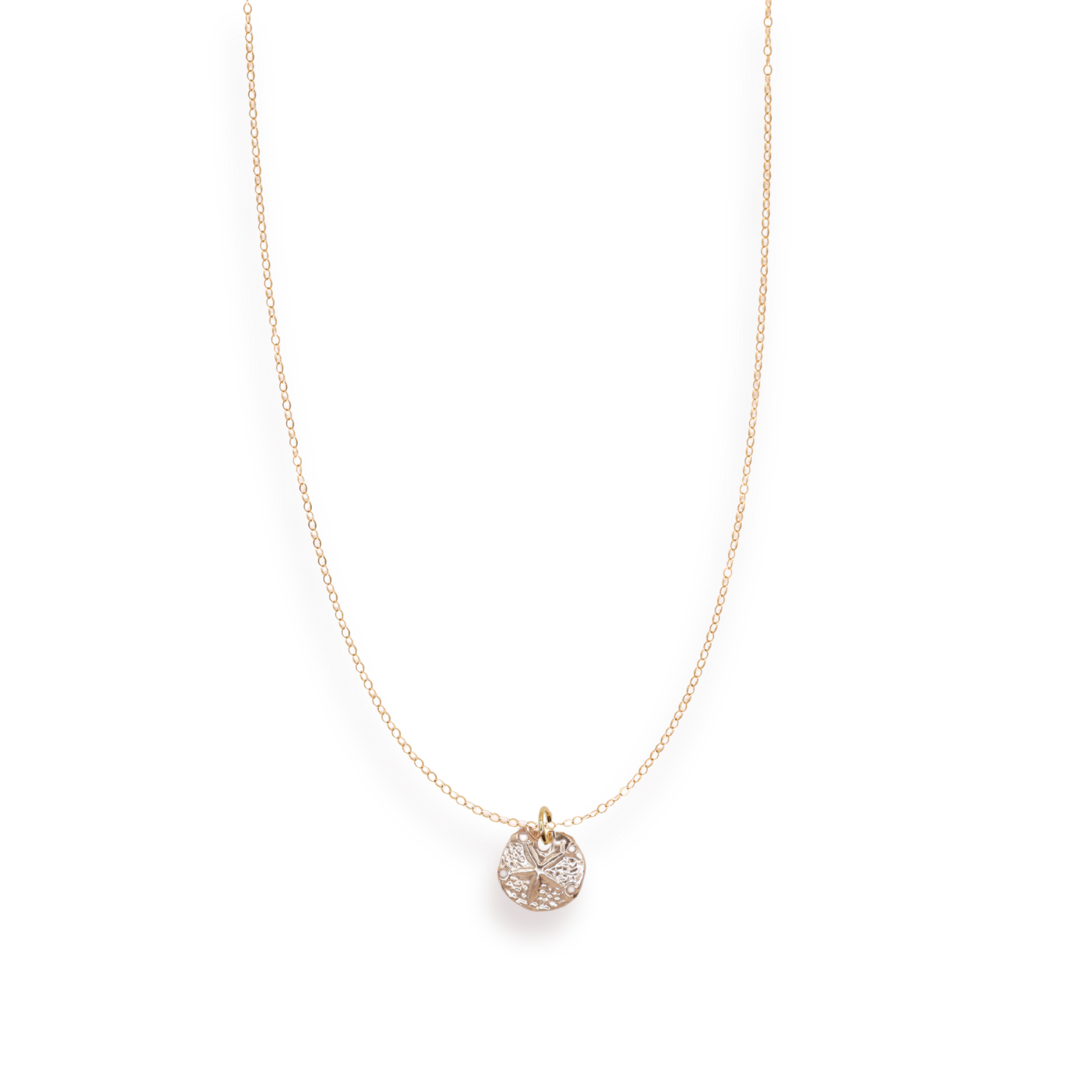 Sand Dollar Charm on Chain Necklace