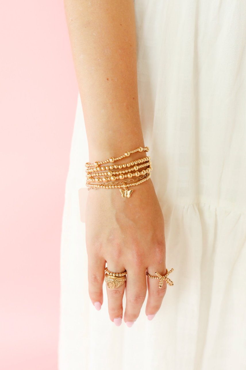 Butterfly Gold Charm Bracelet