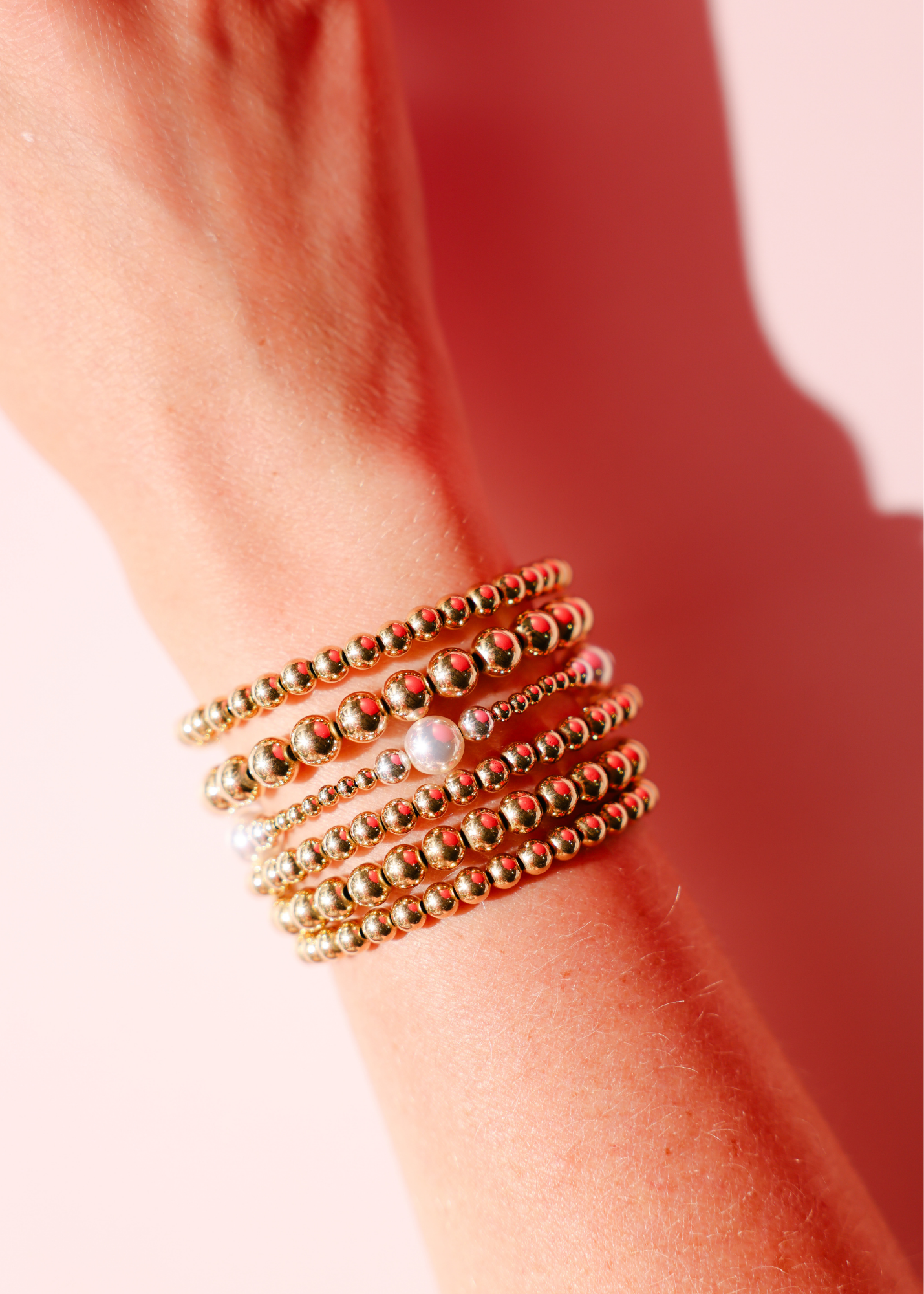 Serena Pearl Bracelet in Gold with Silver