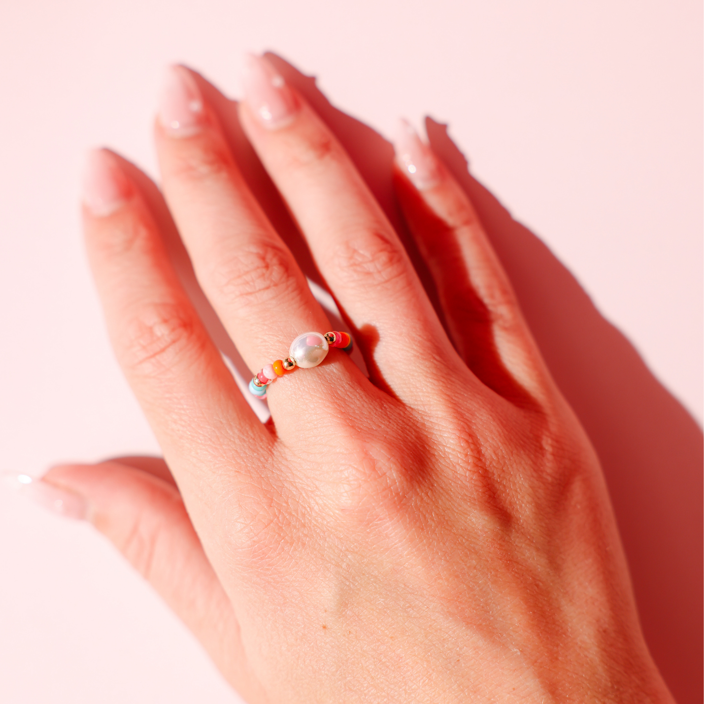 Snowcone Sprinkle Pearl Ring