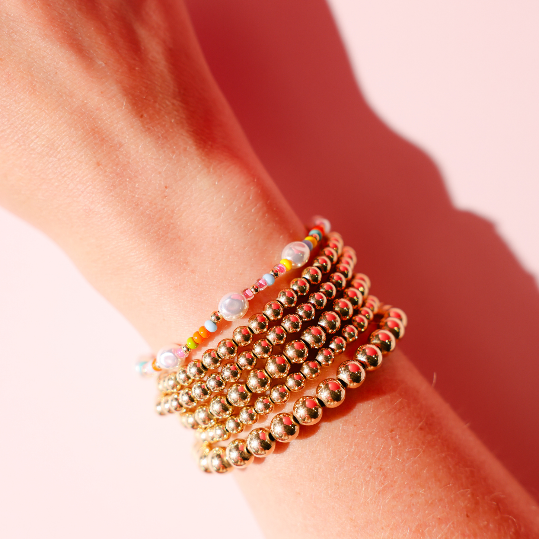Snowcone Sprinkle Pearl Bracelet