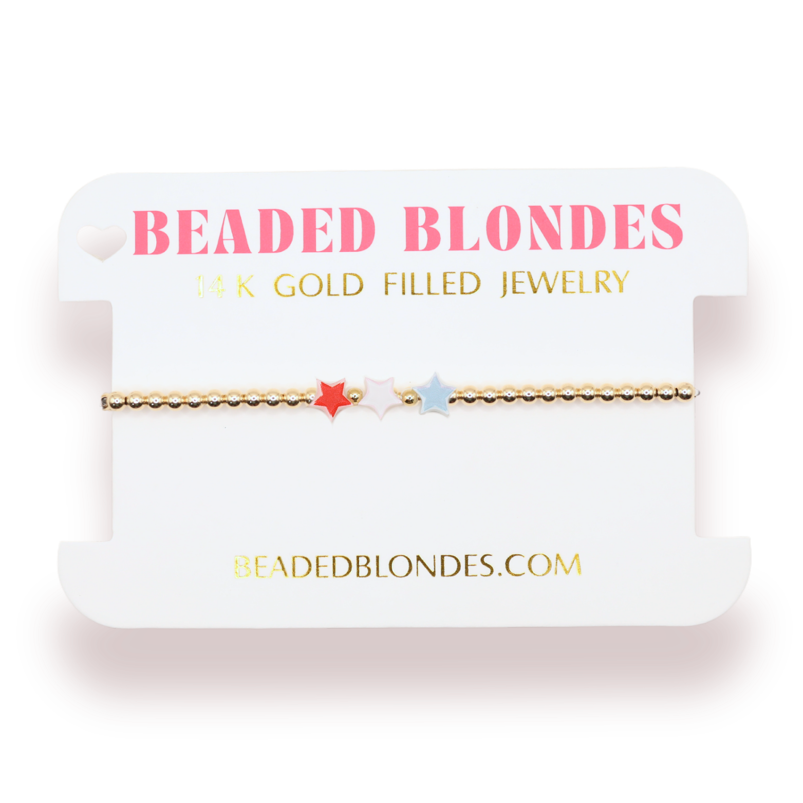 Red, White and Blue Star Bracelet