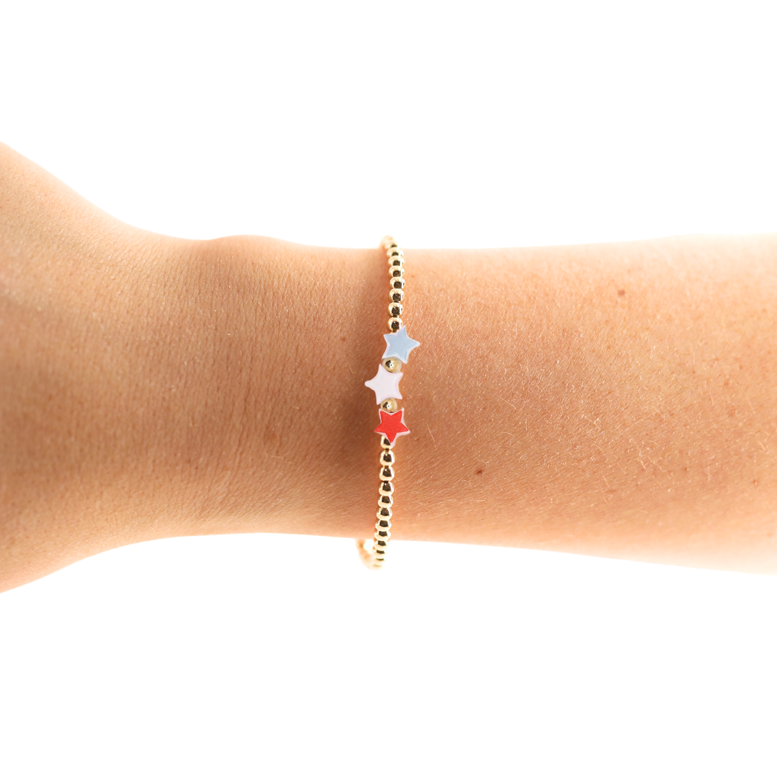 Red, White and Blue Star Bracelet