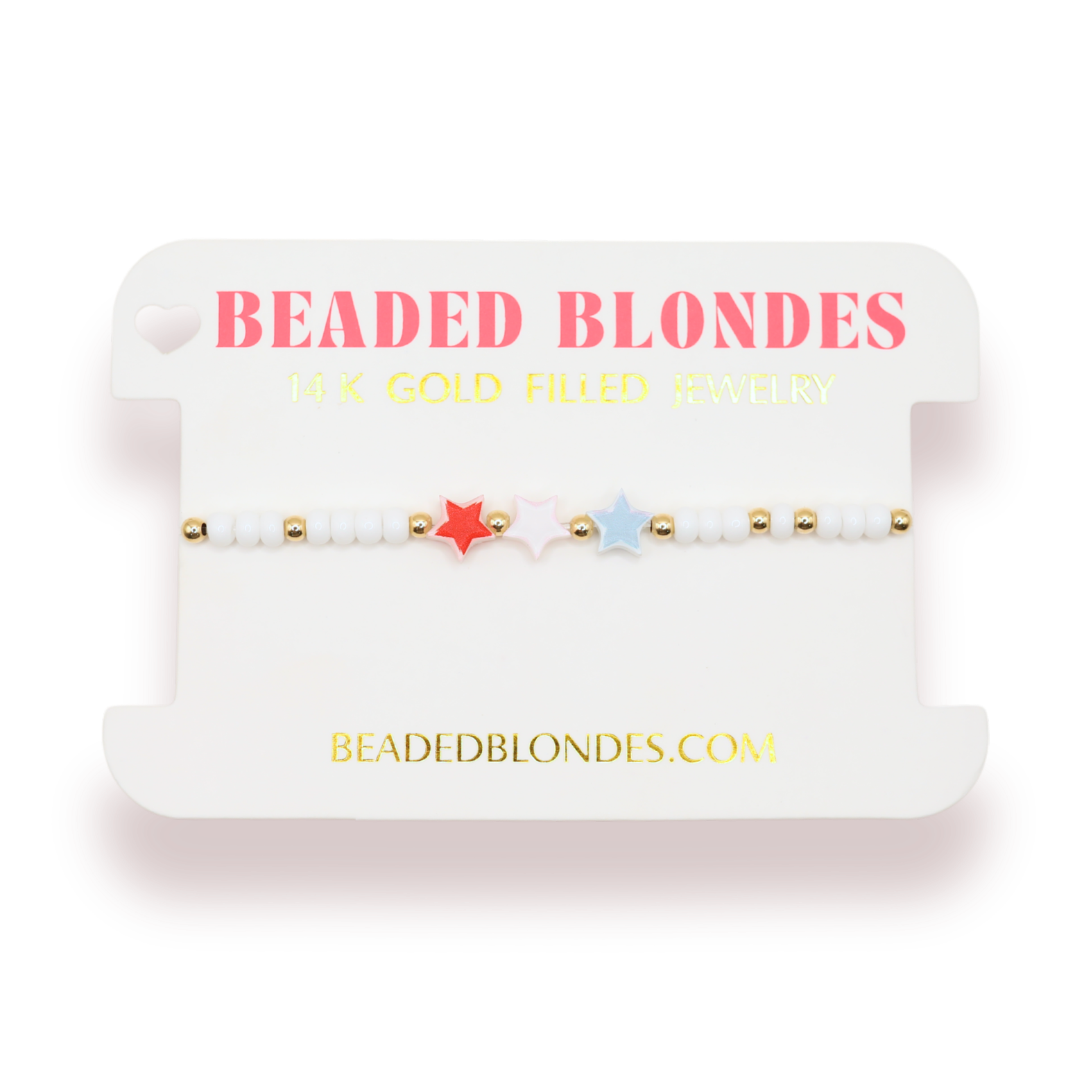 Red, White and Blue Star Bracelet