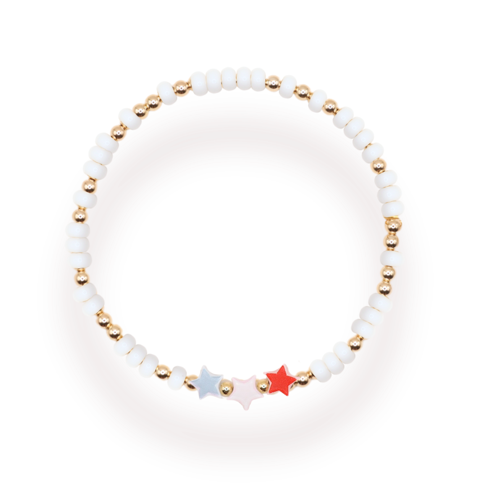 Red, White and Blue Star Sprinkle Bracelet (Kids Size)