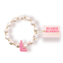 Pink Bubble Pearl Initial Bracelet