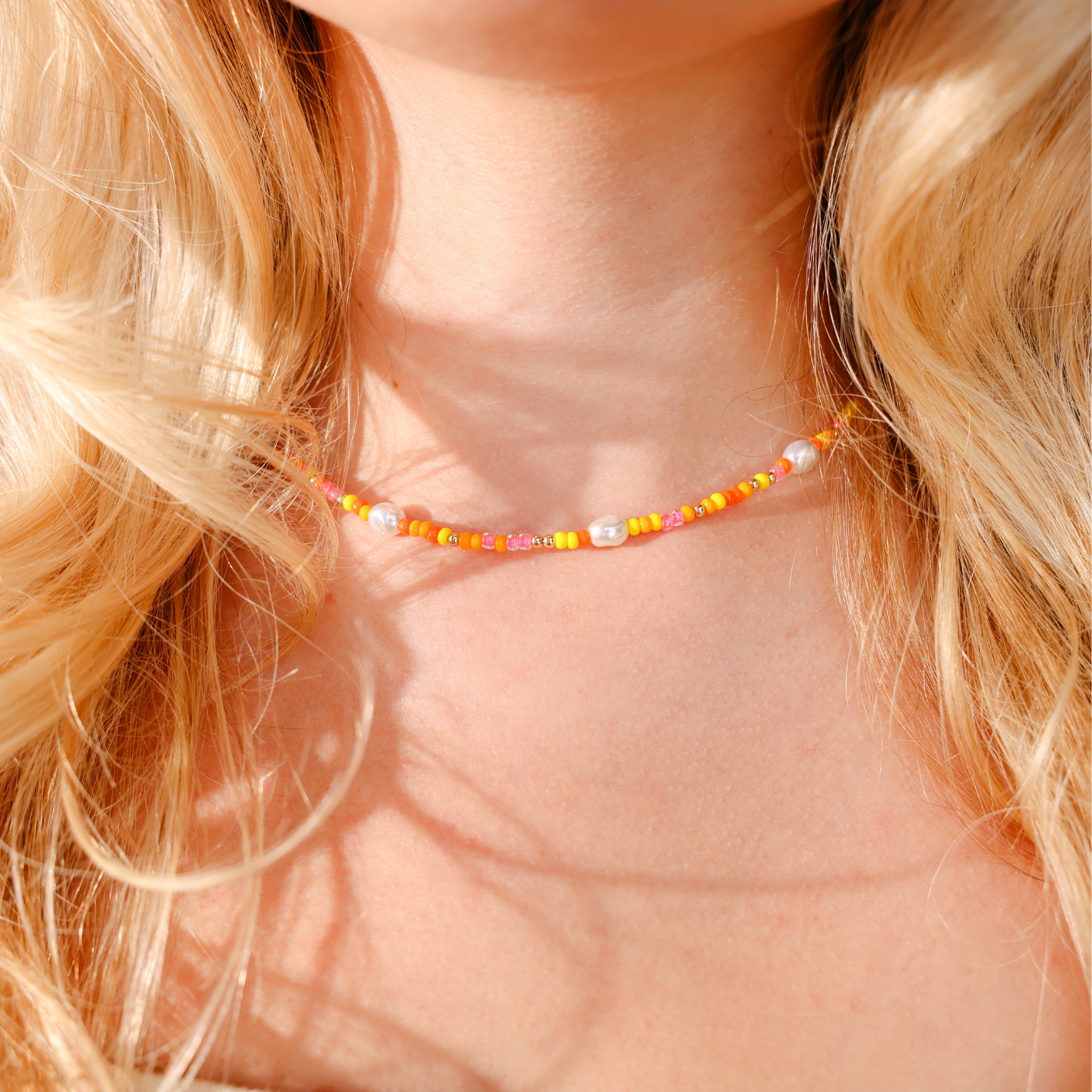 Sunkissed Sprinkle Pearl Necklace