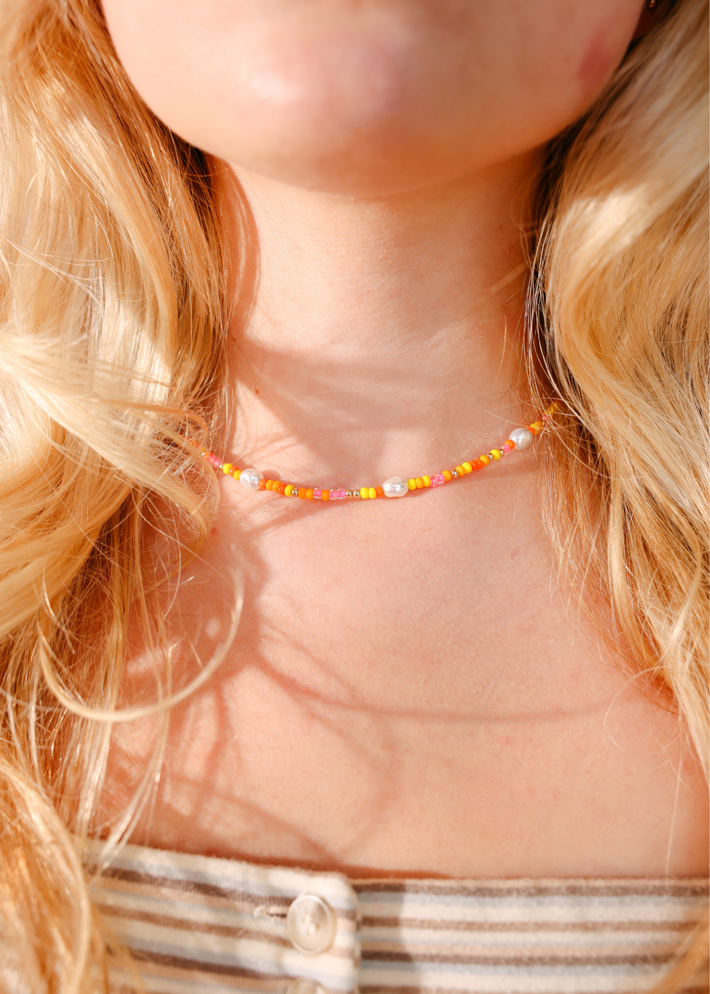 Sunkissed Sprinkle Pearl Necklace