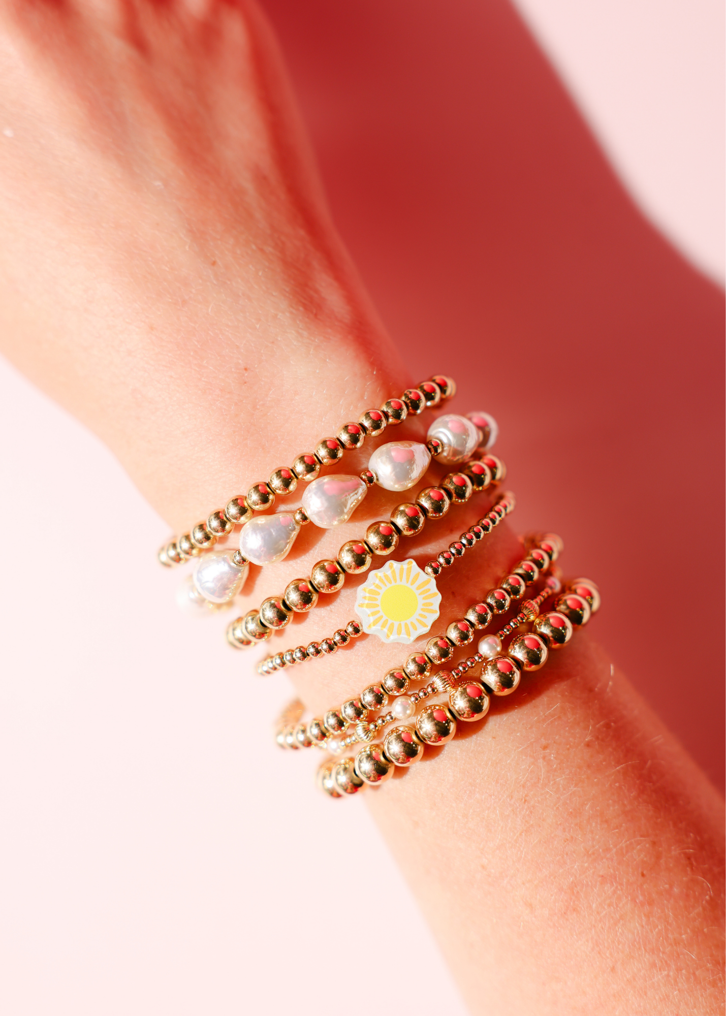 Sunshine Bracelet on Gold