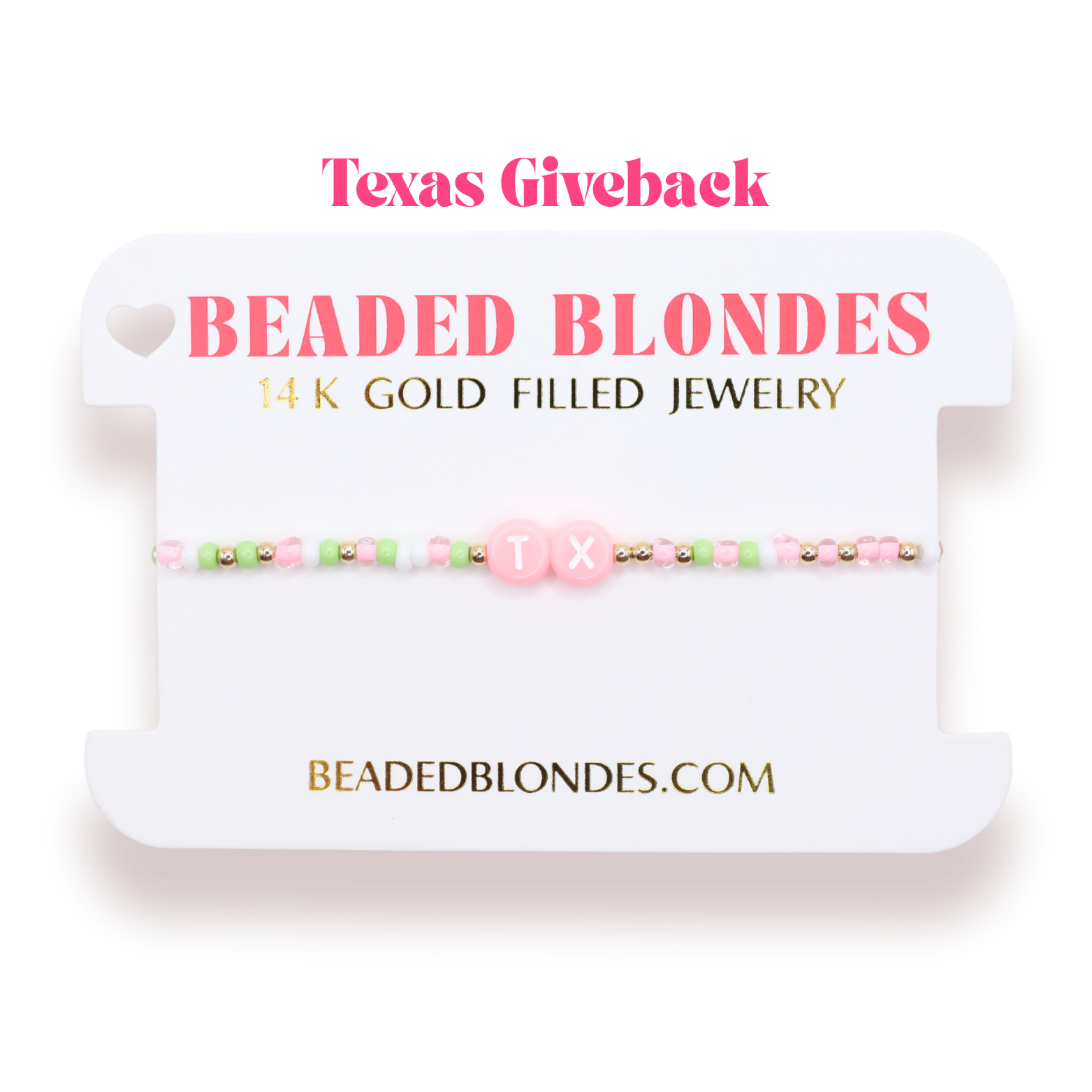 Texas Strong Letter Bracelet