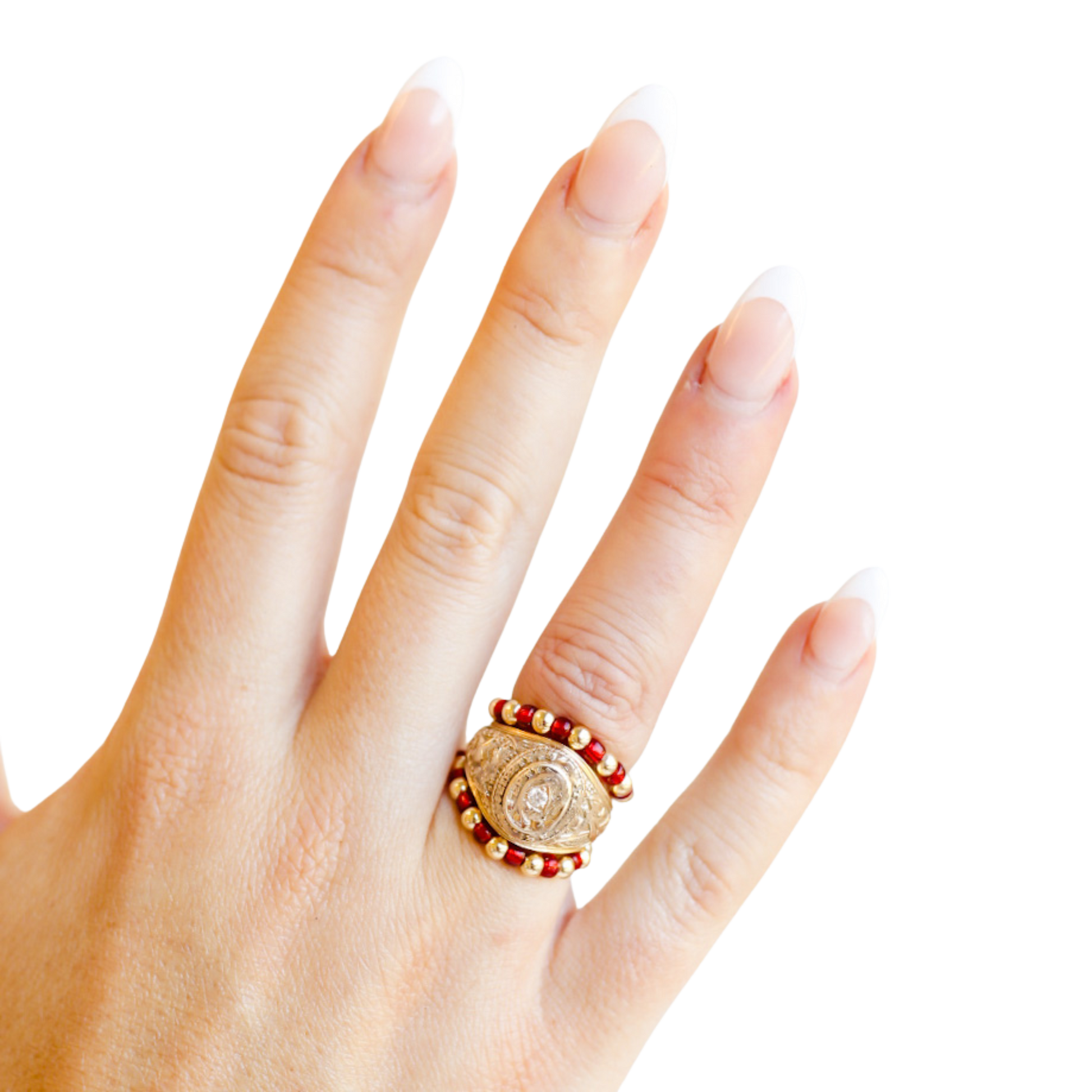 The Poppi Ring in Maroon