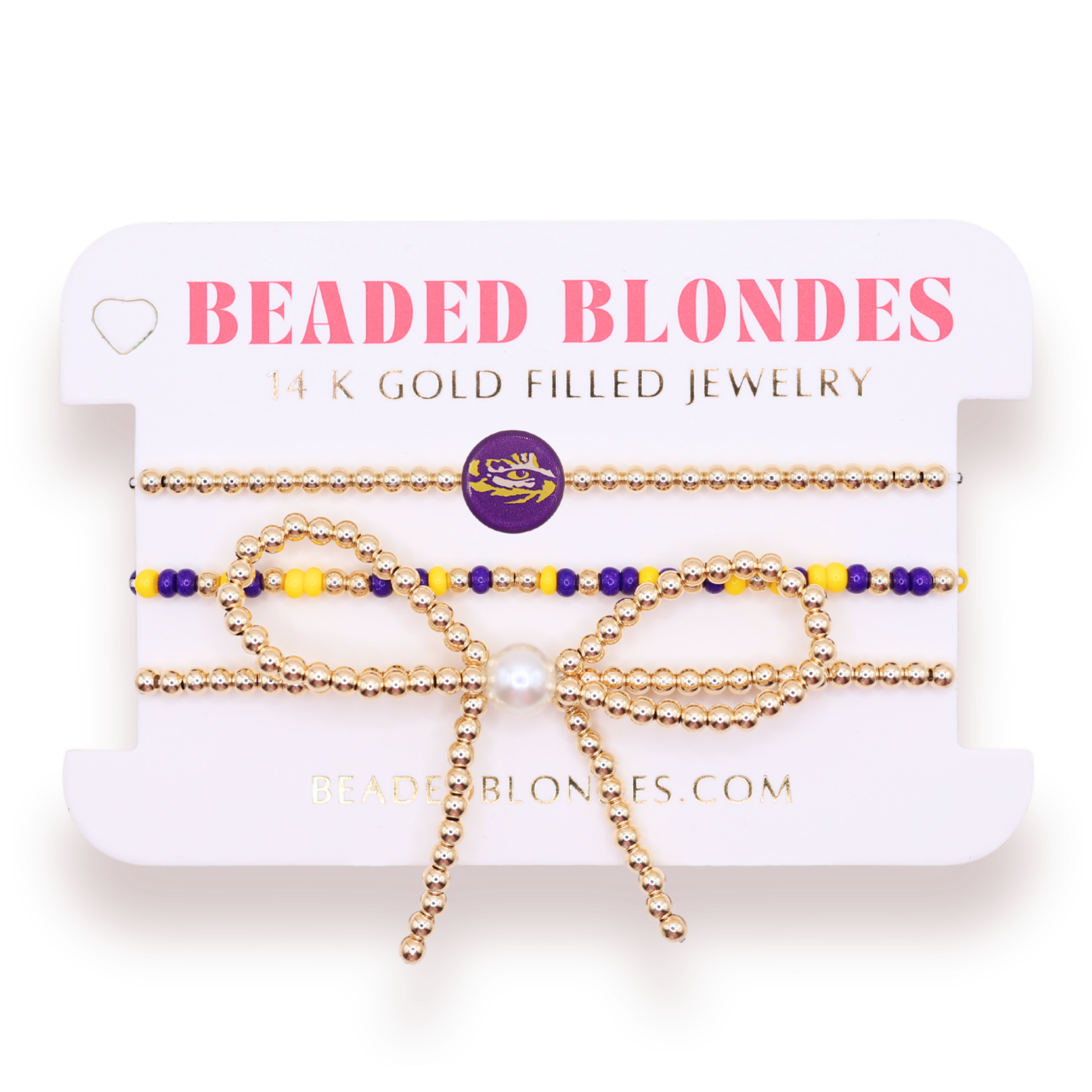 LSU/Tigers Logo Bow Stack of 3