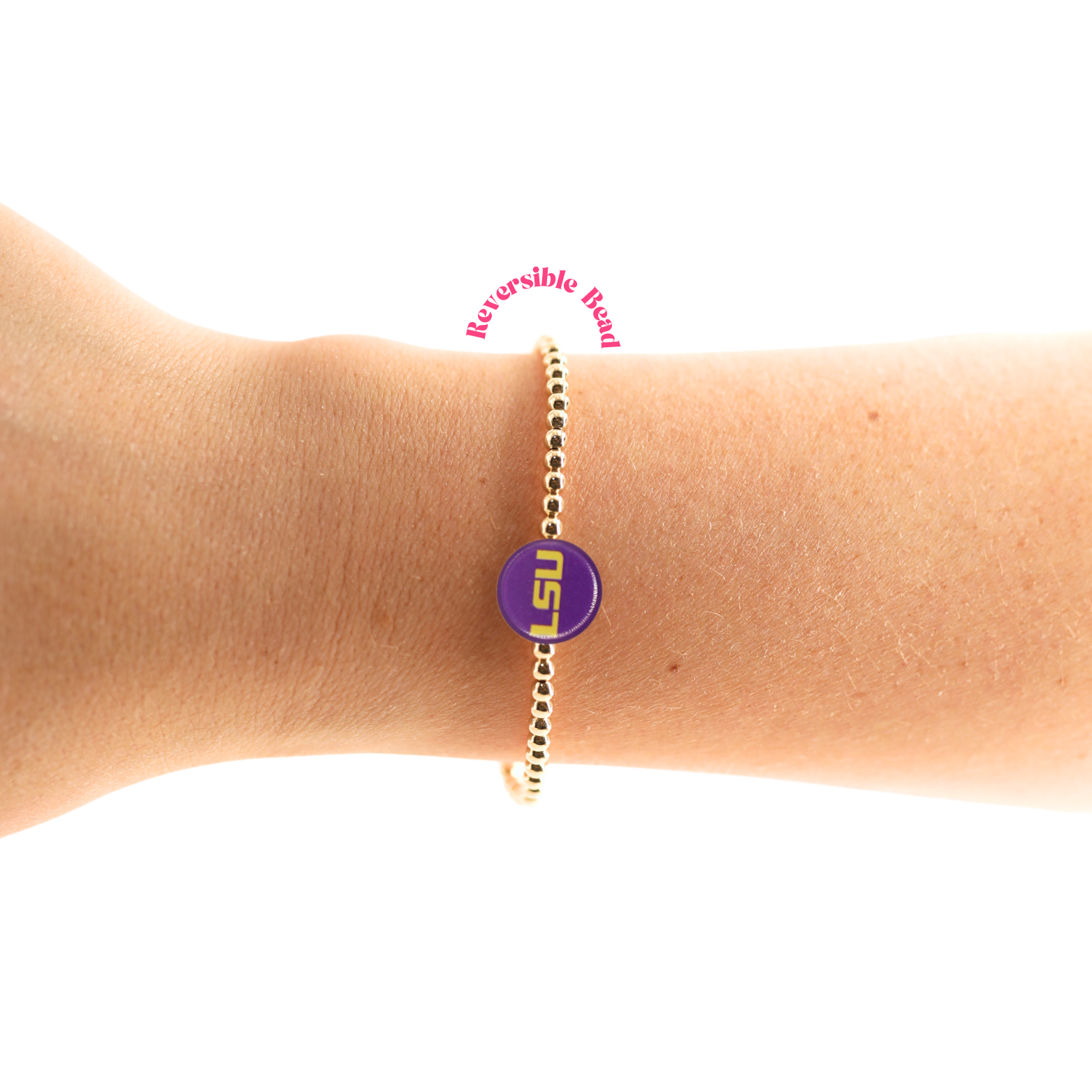 LSU/Tigers Logo + Sprinkle Bracelet Stack