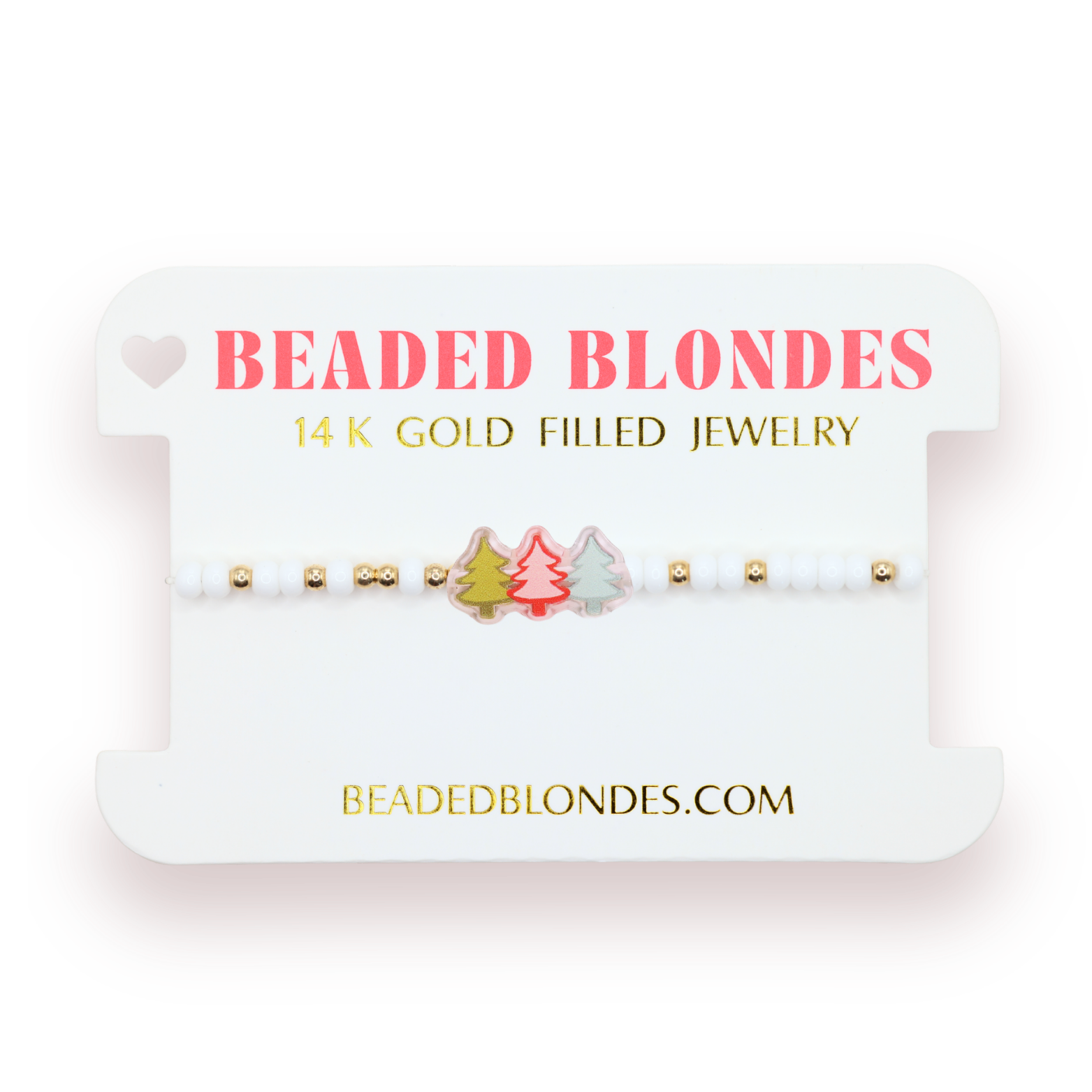 Tree Trio on White Sprinkle Bracelet (Sale)