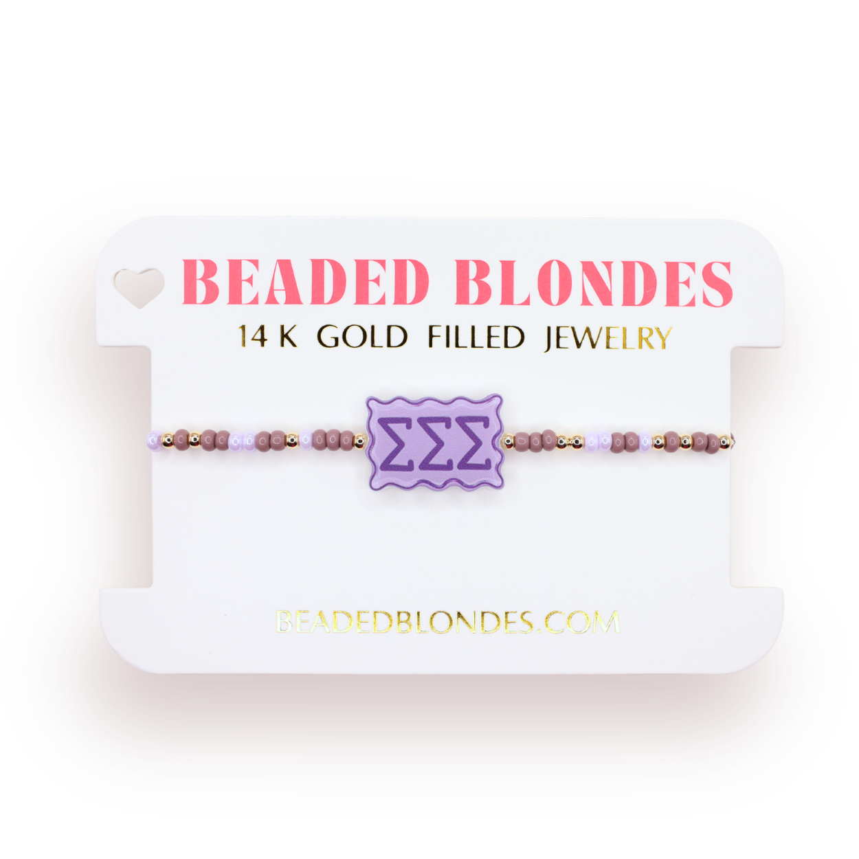 Tri Sigma Block Bracelet on Color