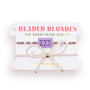 Tri Sigma Block Bracelet + Pearl Bow Stack of 2