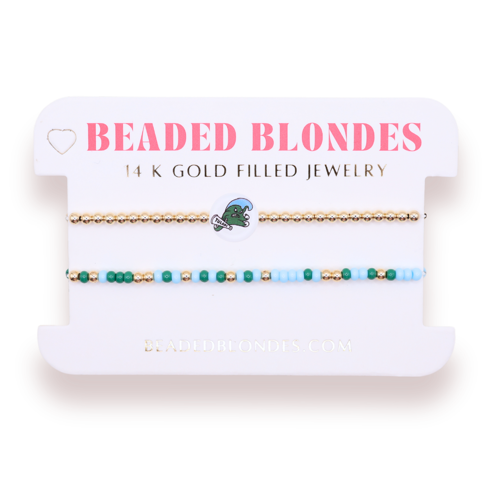 Tulane + Sprinkle Bracelet Stack of 2