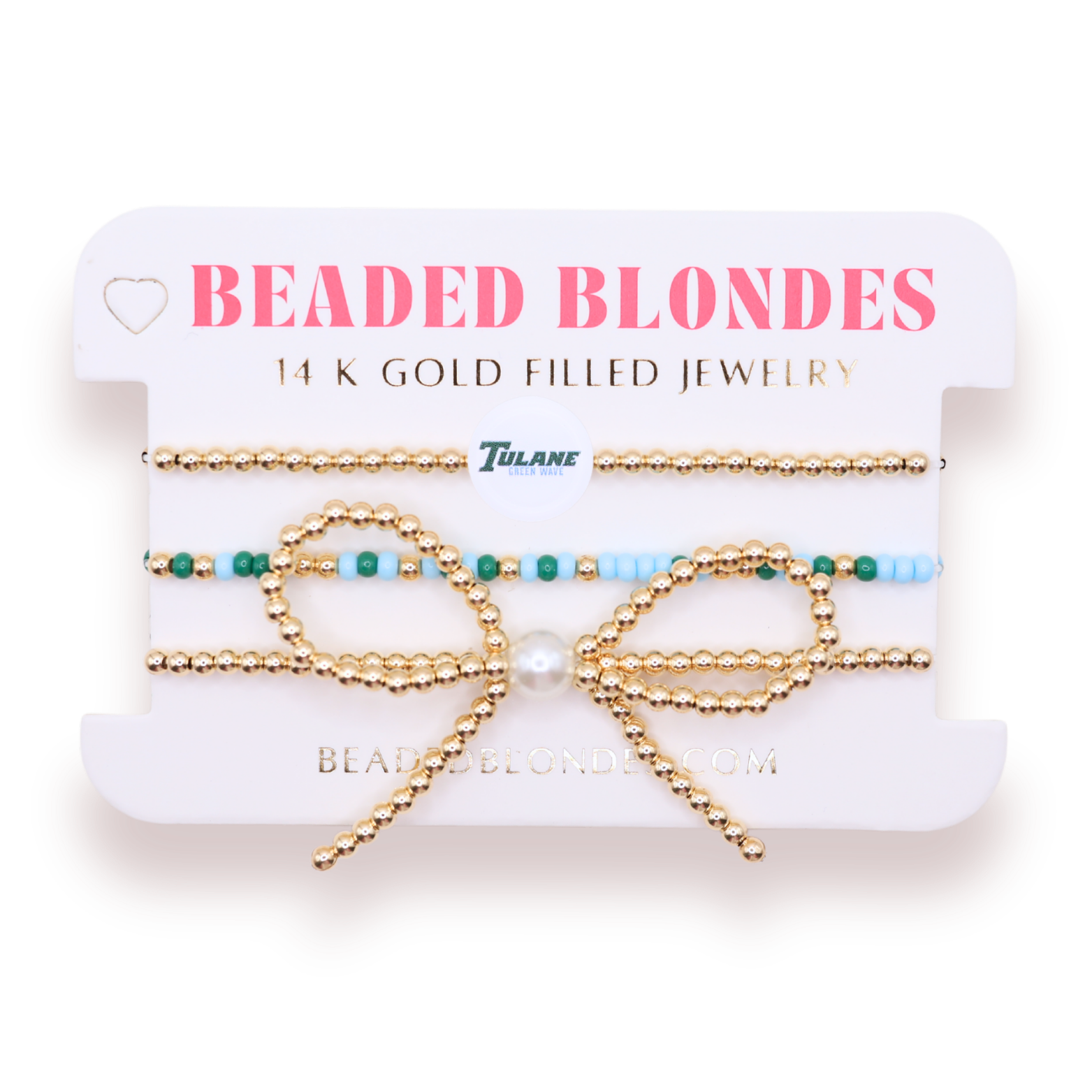 Tulane Logo Bow Stack of 3