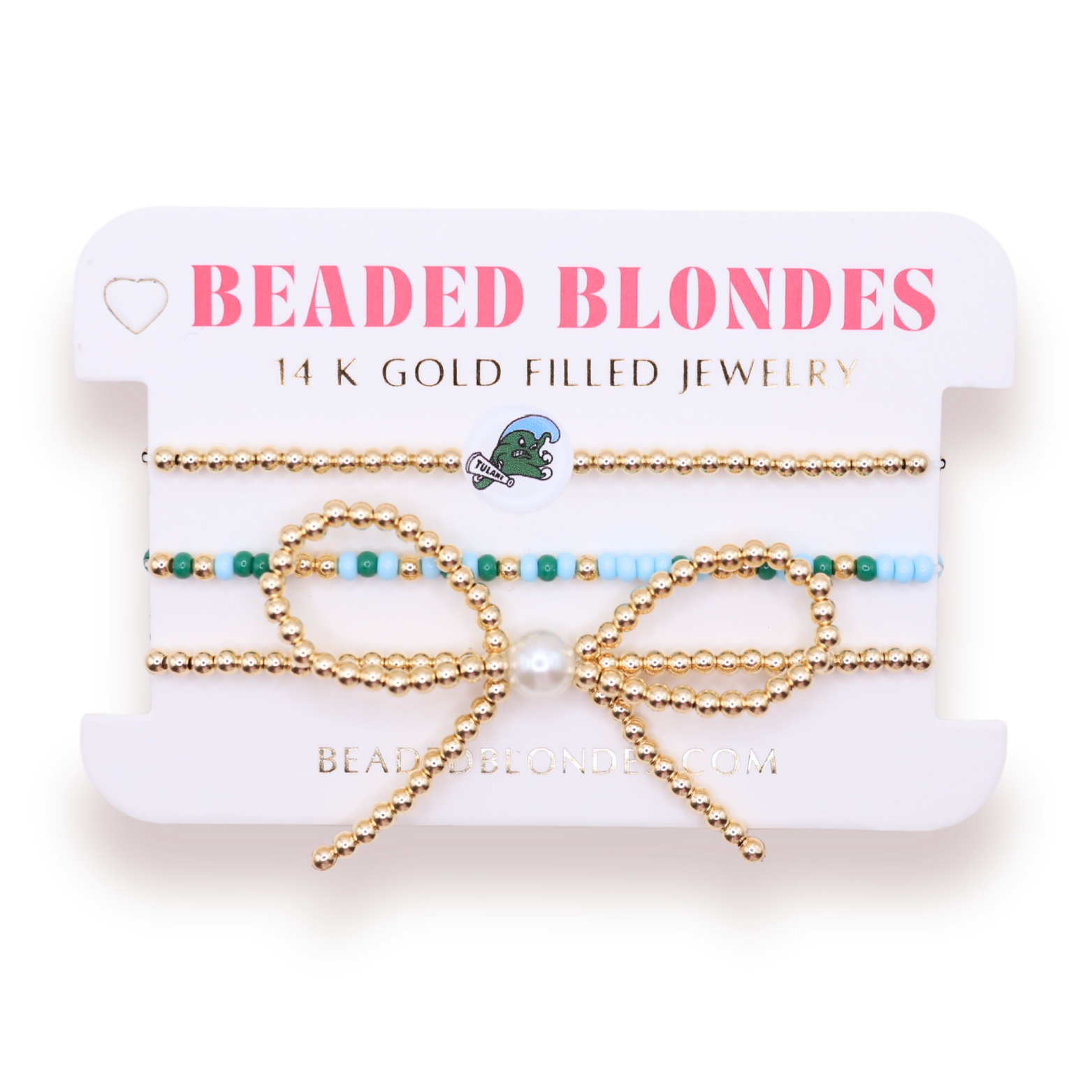 Tulane Logo Bow Stack of 3