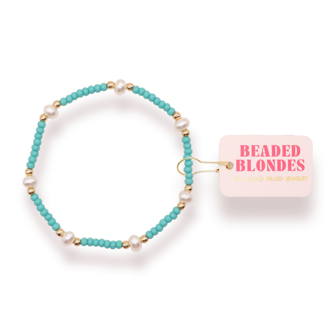 Turquoise Pearl Bracelet (Kids Size)