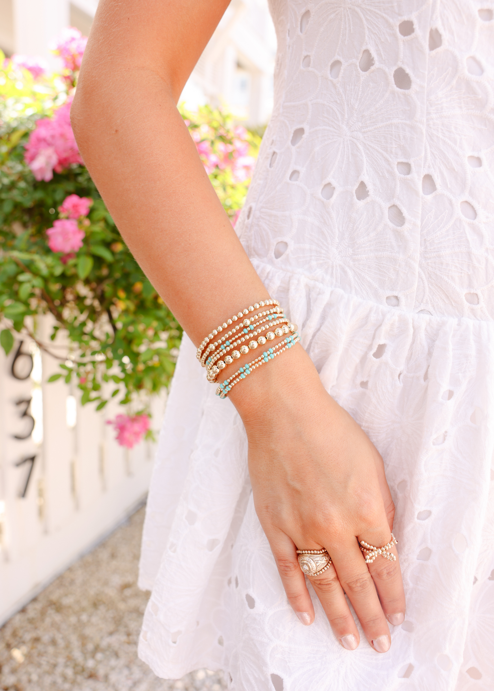 Turquoise Hazel Bracelet in Gold